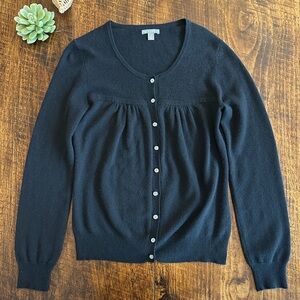 Apt. 9 | 100% Cashmere Black Button Front Cardigan Sweater, Size M